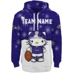 Baltimore Ravens Hoodie Customized Hello Kitty Purple Best Selling