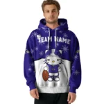 Baltimore Ravens Hoodie Customized Hello Kitty Purple Best Selling