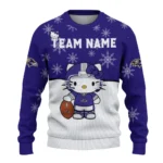 Baltimore Ravens Sweater Custom Hello Kitty Purple Best Selling