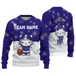 Baltimore Ravens Sweater Custom Hello Kitty Purple Best Selling
