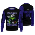 Baltimore Ravens Sweater Personalized Grinch Fierce Purple Best Selling