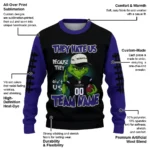 Baltimore Ravens Sweater Personalized Grinch Fierce Purple Best Selling