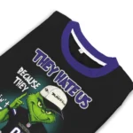 Baltimore Ravens Sweater Personalized Grinch Fierce Purple Best Selling