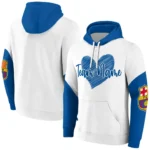 Barcelona Hoodie Personalized Scribble Heart Blue White Best Selling