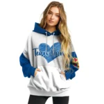 Barcelona Hoodie Personalized Scribble Heart Blue White Best Selling