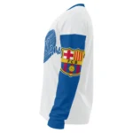 Barcelona Sweater Custom Heart Sketch Blue White Best Selling