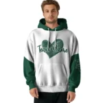 Baylor Bears Hoodie Personalized Scribble Heart Green White Best Selling