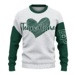 Baylor Bears Sweater Custom Heart Sketch Green White Best Selling