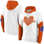 Boise State Broncos Hoodie Custom Scribble Heart Orange White Best Selling
