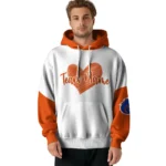 Boise State Broncos Hoodie Custom Scribble Heart Orange White Best Selling