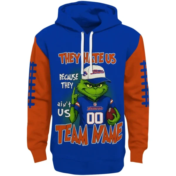 Boise State Broncos Hoodie Customized Grinch Fierce Orange Best Selling