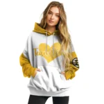 Boston Bruins Hoodie Customized Scribble Heart Gold White Best Selling