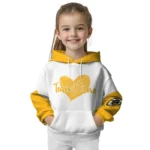 Boston Bruins Hoodie Customized Scribble Heart Gold White Best Selling