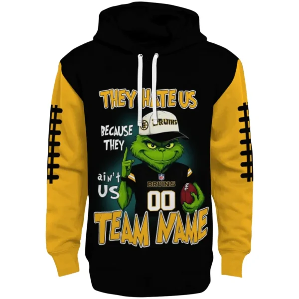 Boston Bruins Hoodie Personalized Grinch Fierce Gold Best Selling