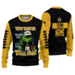Boston Bruins Sweater Customized Grinch Fierce Gold Best Selling