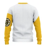 Boston Bruins Sweater Personalized Heart Sketch Gold White Best Selling