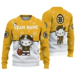Boston Bruins Sweater Personalized Hello Kitty Gold Best Selling