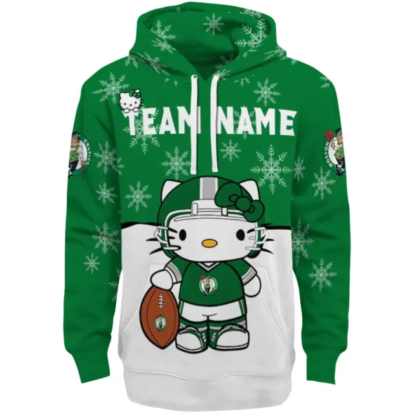 Boston Celtics Hoodie Custom Hello Kitty Green Best Selling