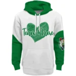 Boston Celtics Hoodie Customized Scribble Heart Green White Best Selling