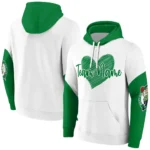 Boston Celtics Hoodie Customized Scribble Heart Green White Best Selling