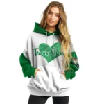 Boston Celtics Hoodie Customized Scribble Heart Green White Best Selling