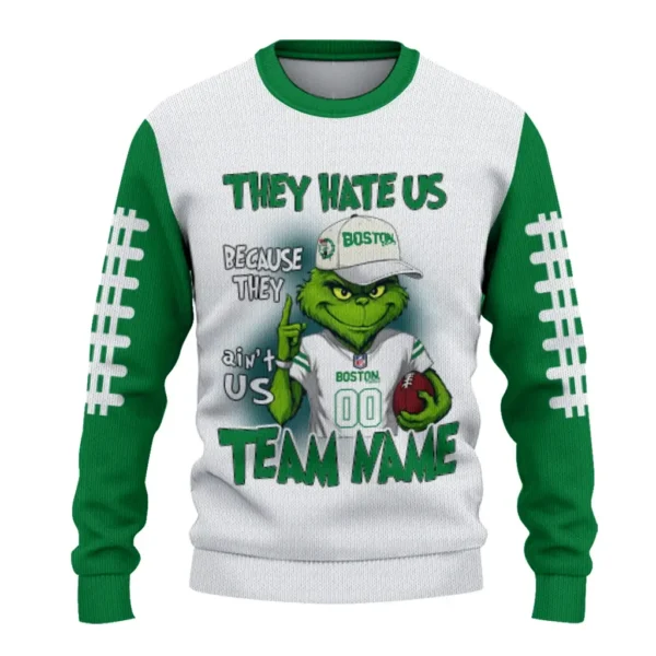 Boston Celtics Sweater Customized Grinch Fierce Green Best Selling