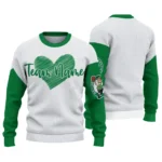 Boston Celtics Sweater Personalized Heart Sketch Green White Best Selling