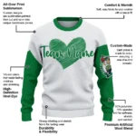 Boston Celtics Sweater Personalized Heart Sketch Green White Best Selling