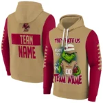 Boston College Eagles Hoodie Custom Grinch Fierce Maroon Best Selling