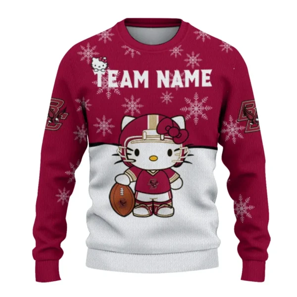 Boston College Eagles Sweater Custom Hello Kitty Maroon Best Selling