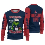 Boston Red Sox Sweater Personalized Grinch Fierce Red Best Selling