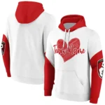 Bournemouth Hoodie Personalized Scribble Heart Red White Best Selling
