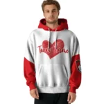 Bournemouth Hoodie Personalized Scribble Heart Red White Best Selling