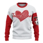 Bournemouth Sweater Custom Heart Sketch Red White Best Selling