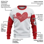 Bournemouth Sweater Custom Heart Sketch Red White Best Selling