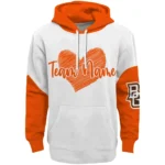Bowling Green Falcons Hoodie Custom Scribble Heart Orange White Best Selling