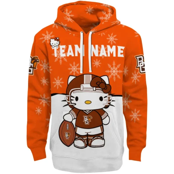 Bowling Green Falcons Hoodie Personalized Hello Kitty Orange Best Selling
