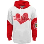 Brentford Hoodie Custom Scribble Heart Red White Best Selling