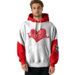 Brentford Hoodie Custom Scribble Heart Red White Best Selling