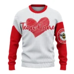 Brentford Sweater Customized Heart Sketch Red White Best Selling
