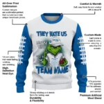 Brighton Hove Albion Sweater Customized Grinch Fierce Blue Best Selling