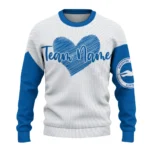 Brighton Hove Albion Sweater Personalized Heart Sketch Blue White Best Selling