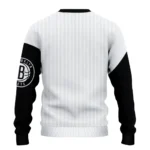 Brooklyn Nets Sweater Custom Heart Sketch Black White Best Selling