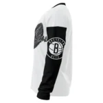 Brooklyn Nets Sweater Custom Heart Sketch Black White Best Selling