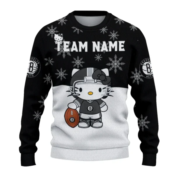 Brooklyn Nets Sweater Custom Hello Kitty Black Best Selling