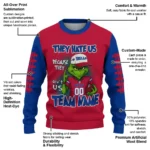 Buffalo Bills Sweater Custom Grinch Fierce Blue Best Selling