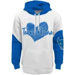 Buffalo Bulls Hoodie Personalized Scribble Heart Royal Blue White Best Selling
