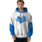 Buffalo Bulls Hoodie Personalized Scribble Heart Royal Blue White Best Selling