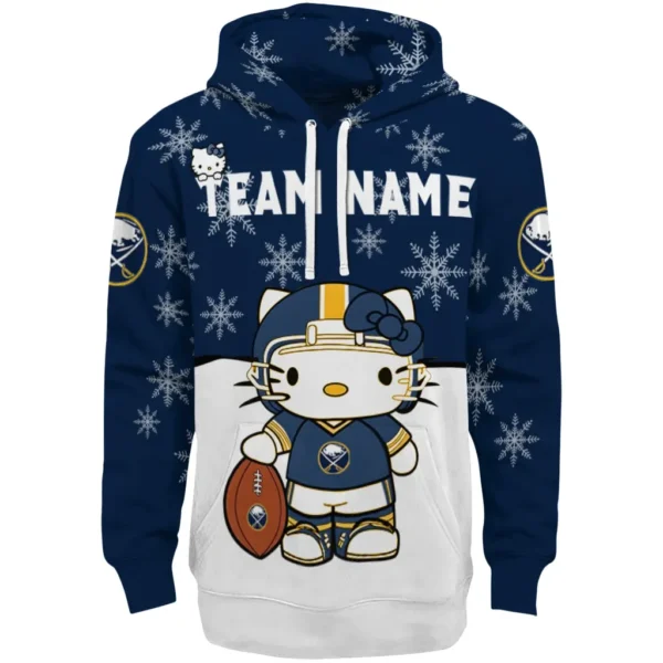 Buffalo Sabres Hoodie Customized Hello Kitty Navy Blue Best Selling