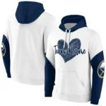 Buffalo Sabres Hoodie Personalized Scribble Heart Navy Blue White Best Selling